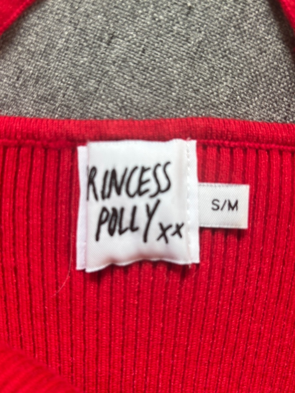 Princess Polly Red Rafiya Top - Picture 3 of 8